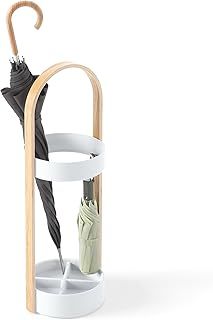Bellwood Umbrella Stand, White/Natural
