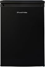 Russell Hobbs Under Counter Larder Fridge 127 Litre with Adjustable Thermostat & Feet, 3 Removable Shelves, Internal LED Light, Reversible Door, Black, 2 Year Guarantee RH85UCLF552E1B