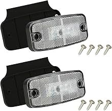 2 x LED Trailer Front Position Light 12V 24V White Marker light For Trailer Truck Lorry Caravan,Universal White Trailer Clearance Light Outline light