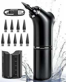 Lorrtta Ear Wax Removal Kit, Electric Water Powered Ear Cleaner Ear Irrigation Cleaner Tool Ear Washer Ear Wax Remover with 4 Cleaning Modes for Home Use Adult Kids 10 Disposable Tips USB Rechargeable