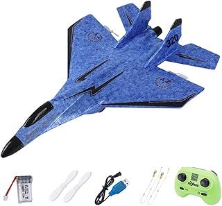 Colcolo RC Plane Control 2CH 2.4G Control Ready, Foam RC for Beginner, Easy for Adults, Blue