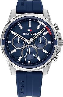 Tommy Hilfiger Analogue Multifunction Quartz Watch for Men with Stainless Steel Bracelet or Silicone Strap