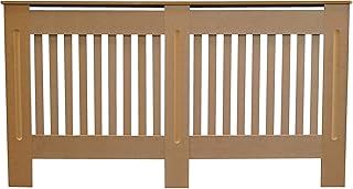 Airwave Radiator Cover Vertical Line Style Unpainted MDF Radiator Heating Cover (Large)