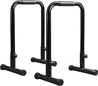 "Yaheetech Adjustable Dip Station Pull Up Bars Body Press Bar Exercise for Home/Gym Muscular Training"