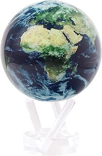 MOVA Globe Outer Space Series Earth with Cloud 4.5" with Base, Solar Powered Rotating Globe, Unique Gift, Home and Office Decor for Men, Women, Kids