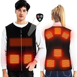 Pinuotu Electric Heated Vest Jacket for Men and Women, USB Charging Vest 3-level Heating for 8 Hours, Heated Clothes Jacket for Warmth, Outdoor Work, Ski, Hiking(NO Power Bank)