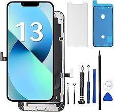 ZOETEC Screen Replacement For iPhone 13, 6.1" LCD Full HD Retina Display COF Touch Screen Digitizer Frame Assembly with Repair Tool Kits, Waterproof Adhesive, Tempered Glass