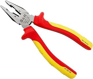 S&R VDE - Combination Insulated Pliers 180mm 1000V Universal Pliers, VDE Tested Series Engineers Pliers 1000V