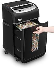 Mirco-Cut Paper Shredder Heavy Duty, 18-Sheet Shreds Paper/Card/Staple/Clip Paper Shredder for Home Office Use, Security Level P-4 Jam Proof System 30L Pullout Basket and Wheels