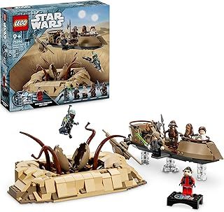 LEGO Star Wars: Return of the Jedi Desert Skiff & Sarlacc Pit, Vehicle Building Toy Set for 9 Plus Year Old Boys & Girls, Features 6 Minifigures Including Luke Skywalker, Gift for Kids and Fans 75396