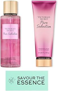 VS Pure Seduction Body Mist and Lotion 2 Pack | Gift Set with QR Code for Positive Affirmations