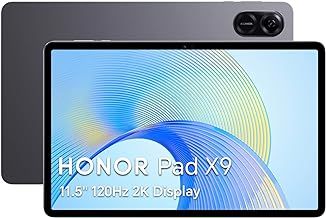 HONOR Pad X9, 11.5-Inch Wi-Fi Tablet, 4GB+128GB, 120Hz 2K FullView Display, 6 Speakers, Android 13, Space Grey
