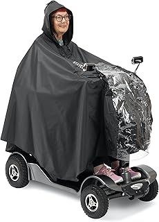 Mobility Scooter Cape | Unisex Waterproof Rain Poncho Cover for Electric Scooters and Wheelchair (Large Cape)