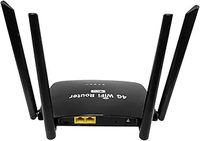 Unlocked 4G LTE Router with Sim Card Slot, 2.4GHz 300Mbps Wifi Routers for Wireless Internet, 4 High Gain Antennas, 100Mbps WAN/LAN, USB 2.0 Port, Wifi Router for RV,Camping,Home,WE2008-C