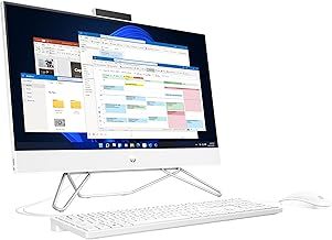 HP 24” All-in-One Desktop PC | Intel Core i5-1235U Processor | 8 GB RAM | 256 GB SSD | Intel Iris Xe Graphics | FHD Display | Windows 11 Home | Dual Speakers | Starry White | 24-cb1041na