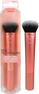 Real Techniques Expert Face Makeup Brush, For Liquid and Cream Foundation, Blush, and Bronzer, Buildable Coverage for Base Makeup, Dense, Synthetic Bristles, Vegan and Cruelty-Free, 1 Count