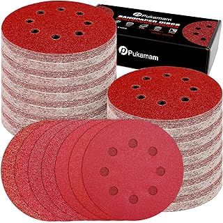 140PCS 125mm Sanding Discs 40/60/80/120/180/240/400 Grit for Random Orbital Sander Hook and Loop Sandpaper Set