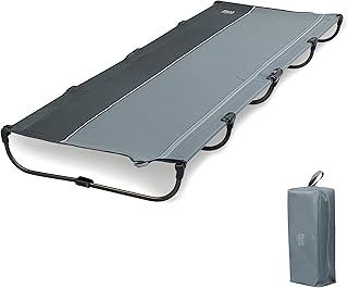 Camping Bed for Adults, Folding Camp Bed Single Lightweight Compact Portable, Easy Set up Sleeping Cot with Carry Bag for Outdoor Travel Camping Office