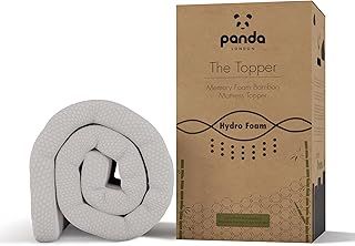 Panda Bamboo Mattress Topper 5cm Thick - Hypoallergenic, Orthopaedic Support, Cooling HydroFoam, UK Double