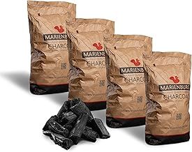 Organic Lumpwood Charcoal BBQ - Sustainable, Smokeless, Odorless, Ready in 15 Minutes!, 95% 5-20cm Pieces 30L Bag - Effortless Ignition - Restaurant Grade Charcoal Quality! (4 x 30L)