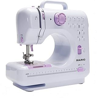 MARIG Sewing Machine, Mini Sewing Machine, Household Sewing Machine, Portable Electric Sewing Machine, Great for Beginners with Two-speed and 12 built-in stitches