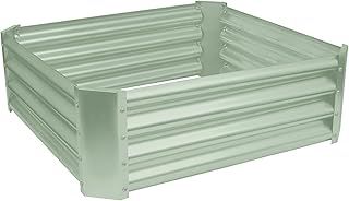 Harbour Housewares Raised Garden Bed - Green - 90 x 90cm - Square - Bottomless Metal Raised Bed Galvanised Steel Planter Box for Growing Outdoor Plants, Vegetables, Flowers and Herbs