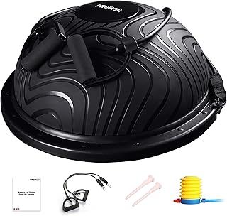 PROIRON Balance Trainer with Resistance Bands, Balance Ball, Half Yoga Ball, Air Dome Balance Ball with Pump/Nonslip Base, Body Balance Strength Trainer Ball Equipment Exercise Workout Trainer