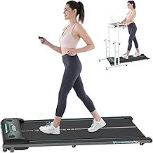 CITYSPORTS Treadmills for home,Under Desk Treadmill Ultra Slim Walking Pad with Remote,LED Display and Bluetooth Speaker,Compact Motorised Treadmill,No Assembly