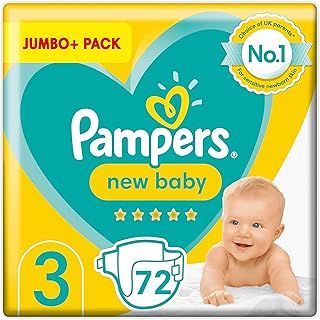 Pampers New Baby Size 3 Jumbo Pack, 72 Nappies