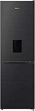 Hisense RB390N4WBE 60cm Freestanding 60/40 Fridge Freezer - 304 litre capacity - Total No Frost - Non-plumbed Water Dispenser - Black - F Rated, H186 x W59.5 x D59.0