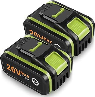 2 Pack 4.0Ah 20V Battery for Worx, ASUNCELL Li-ion Replacement Battery for Worx 20V WA3551, WA3551.1 WA3553 WA3553.2 WA3641 WG629E WG546E WU268 WX166.4 Compatible with Worx 20V Cordless Power Tools