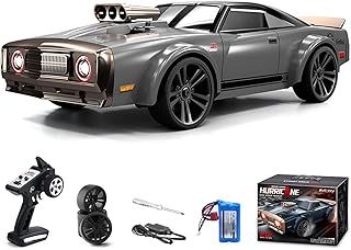 Mostop RC Car, 1/16 Scale 35Km/h High Speed RC Drift Car for Kids Adults, 4X4 Off-Road Drift Truck Muscle Car, Speed & Steering Control Drift Racing Car with 7 Modes Angle Eyes Lights
