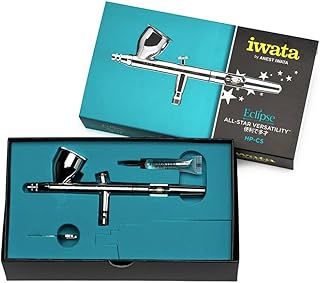 Iwata Eclipse CS Airbrush, Dual Action, Gravity-Feed, Internal-Mix, Black Plastic Airbrush