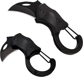 XUDIY Small Stainless Steel Pocket Knife for Everyday Carry- Razor Sharp UK Legal Non-Locking EDC Folding Knife with 1.34 Inch Blade for Camping, Hiking, Fishing and Outdoor(Black)