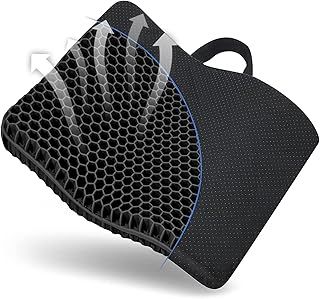 2024 NewLarge Gel Seat Cushion, Breathable Honeycomb Design Double Thick Egg Gel Cushion with Relieving Back coccyx Pain Pressure for Car Office Home Wheelchair&Chair (Orange-xL)