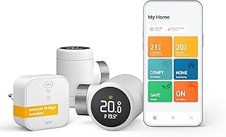 tado Smart Radiator Thermostat X – Starter Kit with Bridge X, Heating Control via App and Smart Speaker (Alexa, Siri, Google Assistant), Save Heating Costs, DIY Installation, Not Compatible with V3+