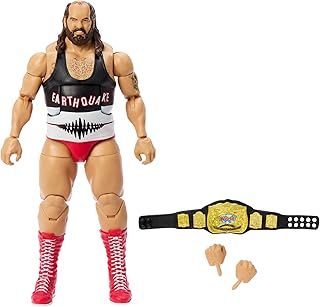 WWE Elite Action Figure & Accessories, 6-inch Collectible Earthquake with 25 Articulation Points, Life-Like Look & Swappable Hands, HVY88