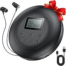 Gueray Portable CD Player Personal CD Players with Headphones LCD Display Anti-Skip Protection HiFi Classic CD Walkman Music Player Memory CD Player for Car Home