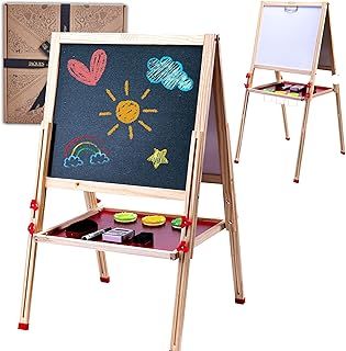 Jaques of London Kids Easel | Blackboard & Whiteboard with Chalks | Kids Chalkboard | Wooden Toys Easel for Toddlers | Since 1795