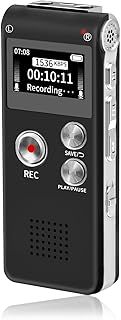 32GB Digital Voice Recorder (Dictaphone),rechargeable USB 30 Hours of Continuous Use Recording, digital audio and MP3 player,for to use meetings/interviews/lectures/class(black)