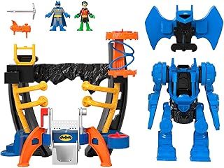 Imaginext DC Super Friends Batman Playset, Robo Command Center with Detachable 10-inch Robot plus Batman and Robin Figures, HML02