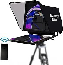 Leeventi Teleprompter Compatible with iPad, Tablet, Smartphone, and DSLR Camera, Controlled via Remote or App, Compatible with Android and iOS, Ideal for Video Recording, Aluminum (Version 4.0)