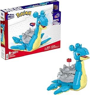 MEGA Pokémon Action Figure Building Toys Set for Kids, Lapras with 527 Pieces and Motion, Buildable and Poseable, 7 Inches Tall, HKT26