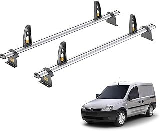 Van Guard Roof Rack for Vauxhall Combo (C 2001-2012) 2 Aluminium Roof Bars & 4 Load Stops - VG187-2