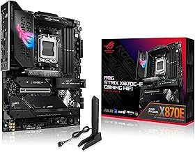 ASUS ROG Strix X870E-E Gaming WiFi, AMD ATX motherboard, 18+2+2 power stages, DDR5 slots, five M.2 slots, PCIe 5.0 with full support for next-gen GPUs, WiFi 7, USB 20G w/PD 3.0 up to 30W