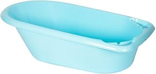 SQ Professional Coloured Baby Bath Tub with 50L Capacity Baby Bath Essentials for Toddler Kids Bath Tub Bathing Tubs Portable Baby Bathtub Baby Travel Bath (Blue)