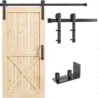 152CM/5FT Sliding Door Track Sliding Barn Door Hardware Kit Closet Rail Roller Accessory I Shape Hanger