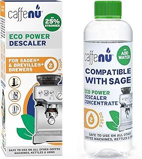 Sage Compatible Descaling Solution. 200ml Descaler Compatible with All Sage and Breville Coffee Machines. Removes Limescale and Provides Hotter Coffee. 2 Uses.