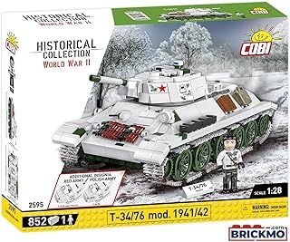COBI 2595 T-34/76 mod. 1941/42 Tank HC WWII 1:28 Brick Model