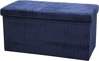 Large Ottoman Foldaway Storage Blanket Toy Box Bench Corduroy Pouffe Footstool Ottoman
